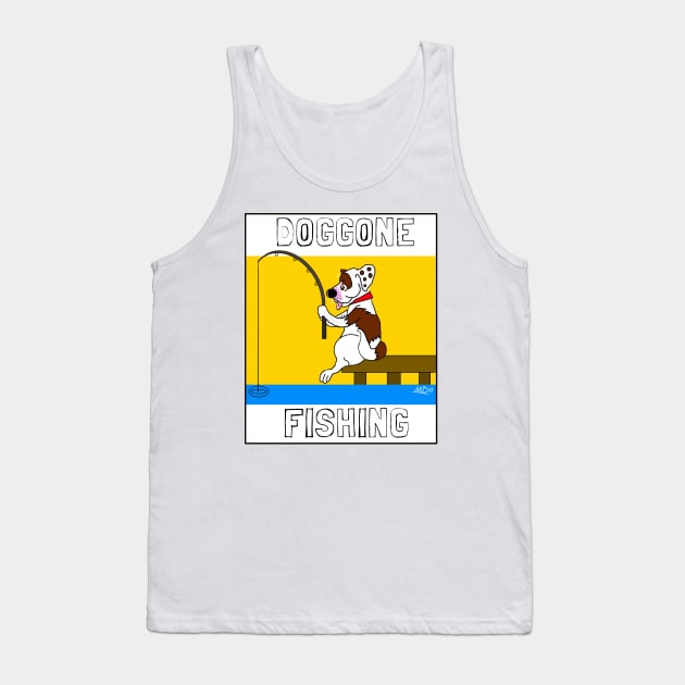 DOGGONE FISHING CARTOON Tank Top by MarniD9